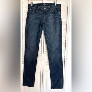 7FAM 7 For All Mankind Womens waist size 27 Roxanne Blue Jeans slim leg stretch